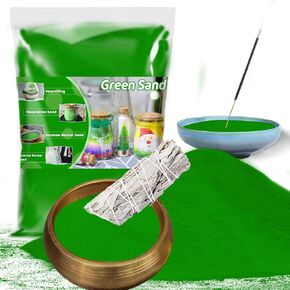 RAINFLOW 15 OZ Fine Blue Sand for Crafts - Colored Quartz Zen Garden Sand Decorative for Vases Filler, Wedding Unity Ceremony, Incense Burner, Ritual Incense