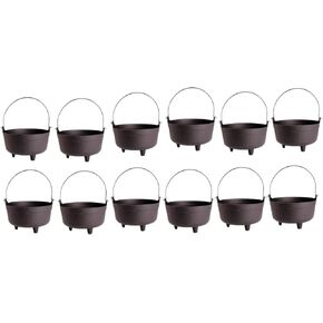 BULK Witches Black X-LARGE 14" Cauldron 12-Pack | Great for Halloween Decor, Parties, Trick or Treat Candy Bucket & More - Bulk 12 Piece Set | 14 Inch Diameter