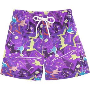 Boccsty 80S 90S Boys Swim Trunks Baby Kids Swimwear Summer Toddler Beach Board Shorts Bathing Suit 2T-XL