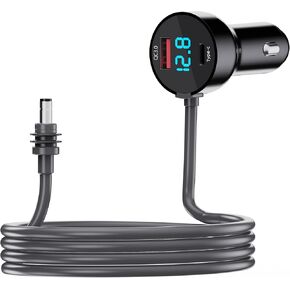 3 in 1 Starlink Mini Cable 10FT, Starlink Mini Car Charger DC Power Cable+Cigarette Lighter Adapter 12V-48V with Digital Display, Durable USB C PD 36W/USB A 18W Ports for Trucks and Cars