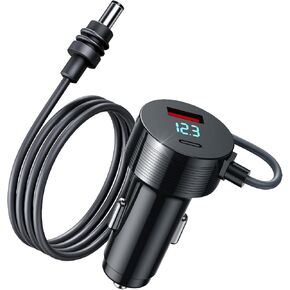 Starlink Mini DC Power Cable Cigarette Lighter Adapter, 12V-24V Car Charger with USB-C & Type-C, 3 Charging Ports, Waterproof Cord & Overheat Protection, 10FT/3M, Starlink Mini Accessories