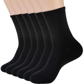 Ndoobiy 6 Pairs Mens Cotton Crew Socks for Men Size 9-11 Size 10-13 in Saudi Arabia