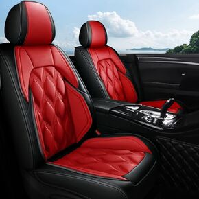 AOMSAZTO Car Seat Cover Full Set 5 Seats Fit for Nissan Rogue 2010-2025 Leather Car Seat Cushion Protector Compatible Airbag Waterproof Automotive Seat Covers Black