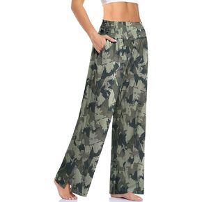 UEU Womens Wide Leg Yoga Pants High Waisted Adjustable Tie Knot Joggers Casual Loose Plus Size Lounge Sweatpants with Pockets