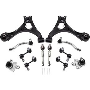 maXpeedingrods 12Pc Suspension Kit for Honda Civic 2006-2011, Front Lower Control Arm w/Ball Joints, Sway Bar Link, Outer Inner Tie Rod End