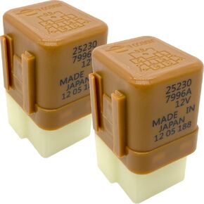 2 -pack 25230-7996a ترحيل - 30A 12VDC 6 -Pin SPST Automotive Relay - متوافق مع مركبات Nissan/Infiniti المختارة - إصلاحات P0230 ومضخة الوقود (استبدال Bosch 0332019150)