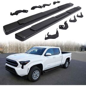 Readyred Running Boards Compatible with 2025 2024 Toyota Tacoma Double Cab 5.5'' OEM Style 8 Brackets 600 lbs Heavy Textured Powder Side Steps. Nerf Bars Made with Aluminum Alloy (Style A)
