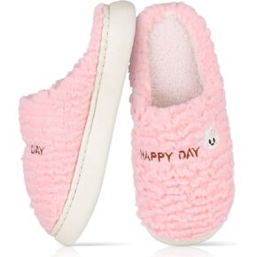 Slippers for Women-Fuzzy Memory Foam Slippers Soft Lightweight Warm Slip On House Slippers,Anti-Skid Cozy Plush for Indoor Outdoor Slipper
