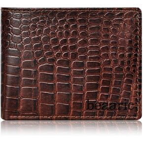 محفظة جلدية للرجال - محفظة RFID محفظة Bifold للرجال ، نحيف وأنيق مع 15 فتحات بطاقة ، نافذة معرف و Billfold