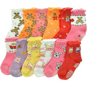 Angelina Kid's Boys and Girls Novelty Crew Socks (12-Pairs)
