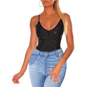 تتصدر شبكات Rhinestone Toples Top Glitter Parkle Tops من خلال القمصان التي تخرج من بلوزة