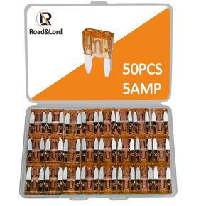 50pcs mini blade الصمامات ، 15A minifuse ، فتيل شفرة ATM ATM ATM ، Fusibles Automotive Car Minifuses تشكيلة ، مؤ عام Mini-Poat ، مجموعة ATM APM للسيارة/RV/Truck/Motorcy (15A)
