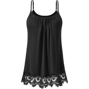 Camisoles النسائية مع بنيت في حمالات الدانتيل دانتيل قمم دبابات قابلة للتعديل قمم دبابات حزام