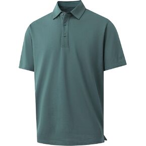 M MAELREG Golf Shirts for Men Pique Solid Performance Moisture Wicking Lightweight Collared Mens Polo Shirts Short Sleeve