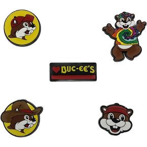 Buc -ee's Beaver Shoe Charms 3 Pack - 15 Charms Total - Sandals - Decoration