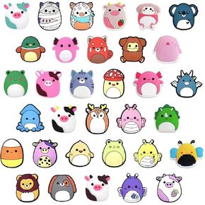 33PCS Cute Charms Girls for Shoes, Animals Theme Cartoon Decoration Charm to Teens Boys