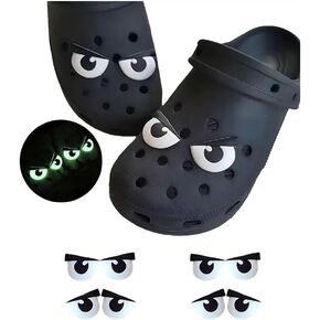سحر أحذية كبير عيون كبيرة للنساء الرجال ، 4pairs/8pairs PVC Light Light Big Eyes Bubble Slides Sandals Decoration Summer Party Exply