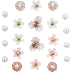 Bling Shoe Charms for Women,Cute Jewelry Flower Shoe Charms,Girls Gold shoe decoration,Party Favors Birthday Gifts