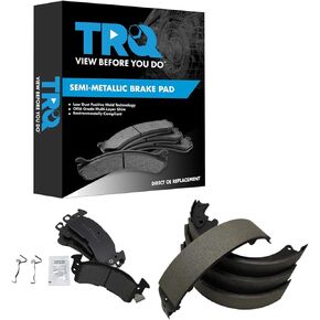 TRQ Brake Pads Semi-Metallic Compatible with 76-95 Chevrolet 85-91 GMC