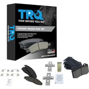 TRQ Brake Pads Ceramic Compatible with 2004-2007 Cadillac CTS 2006-2008 STS