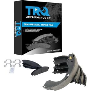 TRQ Brake Pads Semi-Metallic Compatible with 2008-2009 Dodge Caliber