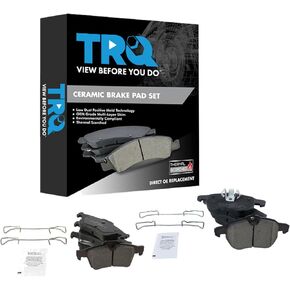 TRQ Brake Pads Ceramic Compatible with 2003-2004 Saab 9-3