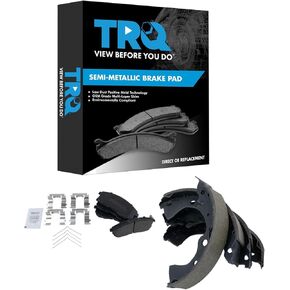 TRQ Brake Pads Semi-Metallic Compatible with 2001-2006 Nissan Sentra