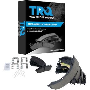 TRQ Brake Pads Semi-Metallic Compatible with 1999-2001 Nissan Altima