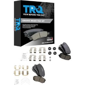 TRQ Brake Pads Ceramic Compatible with 2015 Hyundai Sonata
