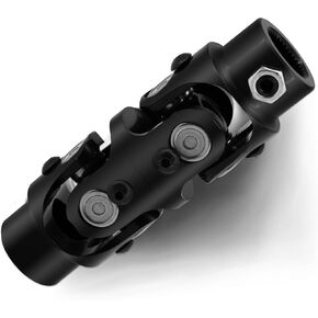 13/16" -36 Spline X3/4" Round Black Double U Joint Steering Universal Joint DOUBLE U Joint Shaft,Total Length: 5-1/8"