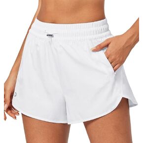 IUGA Stretchy Running Shorts for Women with Liner Quick Dry High Waisted Athletic Shorts Dolphin Workout Shorts with Pockets