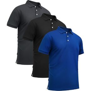Geek Lighting 3 Pack Mens Polo قمصان قميص قصير الأكمام للرجال القمصان الرياضية غير الرسمية