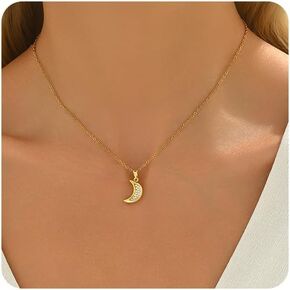 18K الذهب مطلي CZ Starfish Moon Netlace للنساء التي تم إنشاؤها جولة أبيض قلادة قلادة قلادة لذيذ الذهب المحظوظات لؤلؤة لؤلؤة المجوهرات المقاوم للصدأ