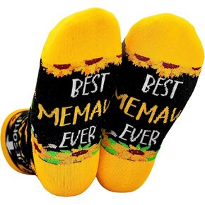 InnoBeta Memaw Gifts, Mothers Day Gifts for Memaw, One Size Crew Socks on Mother's Day, Christmas, Birthday