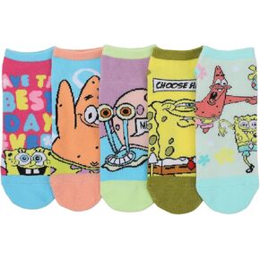 BioWorld SpongeBob Squarepants شخصية فن الكاحل النسائي المكون من 5 أجزاء