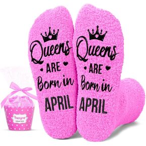 Birthday Gifts Ideas for Women - May June July Birthday Socks for Her in Pink