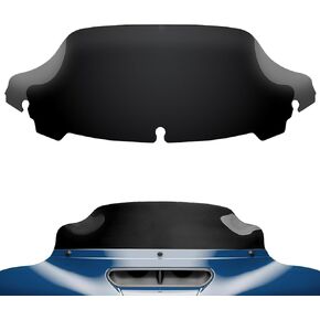 Benlari Windshield 7" Motorcycle Wave Windscreen 2014-2023 Fit for Harley Davidson Touring Street Glide Electra Glide Ultra Limited Tri Glide FLHT FLHX FLHTK FLHTC FLHTCU，Black