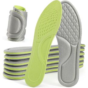 Xinifoot 6 أزواج من النعال المضادة للرائحة ، إدراج نعل أحذية بديلة مريحة ، تدليك ، أحذية قابلة للتنفس باطن النعال الإغاثة للعمل يوميًا (الرجال الرماديون الولايات المتحدة 8-11)