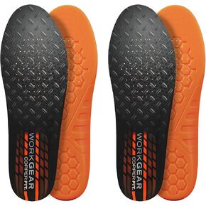 COPPER FIT PRO Grade Work Insoles – Anti-Shock, Anti-Fatigue Orthopedic Cushion with Contoured Arch – for Work Boots and Shoes – Men’s 8 – 13 – 1 Pair (1 Pair)