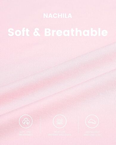 NACHILA Nightgowns for Women-Viscose Made from Bamboo, Short Sleeve Night Gown Cool Night Shirts Pleated Sleepwear in Kuwait