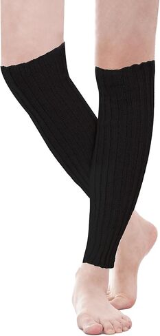 Womens Ribbed Leg Warmers Knitted Long Boot Ankle Heap Sock for Party Sports in Saudi Arabia
