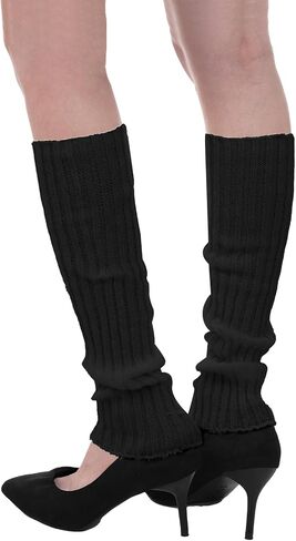 Womens Ribbed Leg Warmers Knitted Long Boot Ankle Heap Sock for Party Sports in Saudi Arabia