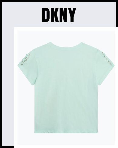 قميص DKNY للفتيات - تي شيرت كاجوال بأكمام قصيرة وشعار الموضة للبنات - تي شيرت برسومات للأطفال - بلوزة شبابية (S-XL) in Saudi Arabia