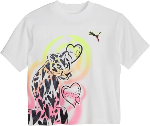 PUMA Girls' Short Sleeve T-Shirt, Fashion Prints & Colors, Soft and Comfortable in Saudi Arabia