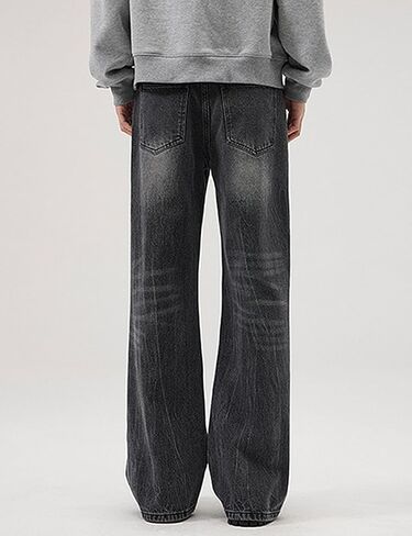 Nutriangee Men's Vintage Flared Leg Jeans Loose Fit Relaxed Bell Bottom Denim Pants in Saudi Arabia