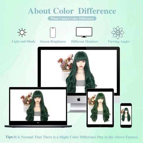 الباروكات الباروكات الطويلة للنساء مع بانجز للنساء للنساء الباروكات الاصطناعية المقاومة للحرارة للمسرحيات اليومية لحفلات الشتاء الشتوية (26 بوصة ، أرجوانية) in Kuwait