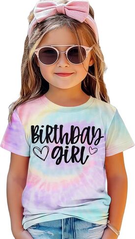 عيد ميلاد فتاة قميص الأطفال الصغار الفتيات TOD TIE DYE THEREN in Kuwait