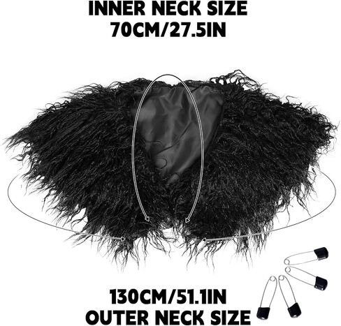 Male Viking Fur Shawl Costume-Medieval Male Fur Shoulder Wrap for Renaissance in Saudi Arabia
