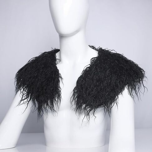 Male Viking Fur Shawl Costume-Medieval Male Fur Shoulder Wrap for Renaissance in Saudi Arabia
