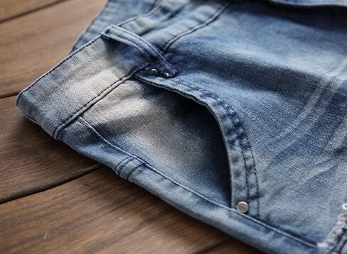 JE&NS Men's Ripped Jeans, Slim Fit Straight Leg, Denim Jeans Pants for Men in Saudi Arabia